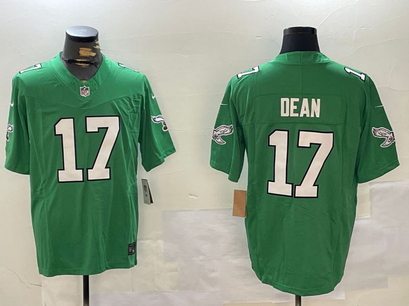 Men Philadelphia Eagles #17 Dean Green Throwback 2024 Nike Vapor Limited NFL Jersey style 1